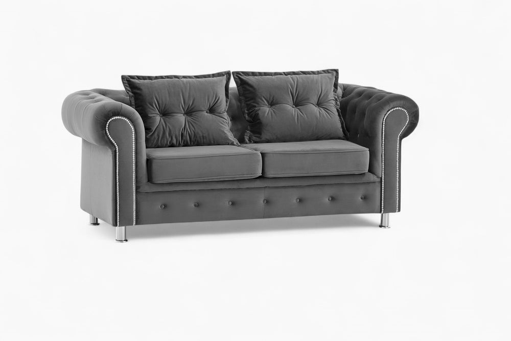 Chesterfield 2-seters sofa SANTIAGO - Anthrazit