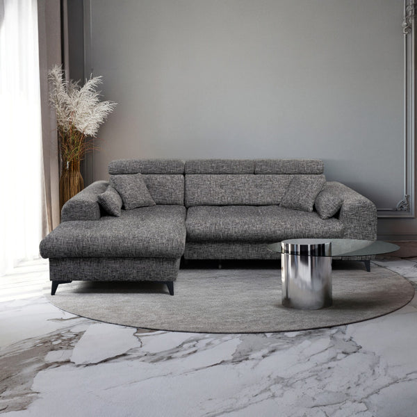 Sofa med sjeselong ELETRA med elektrisk skyvedel - Imo 55