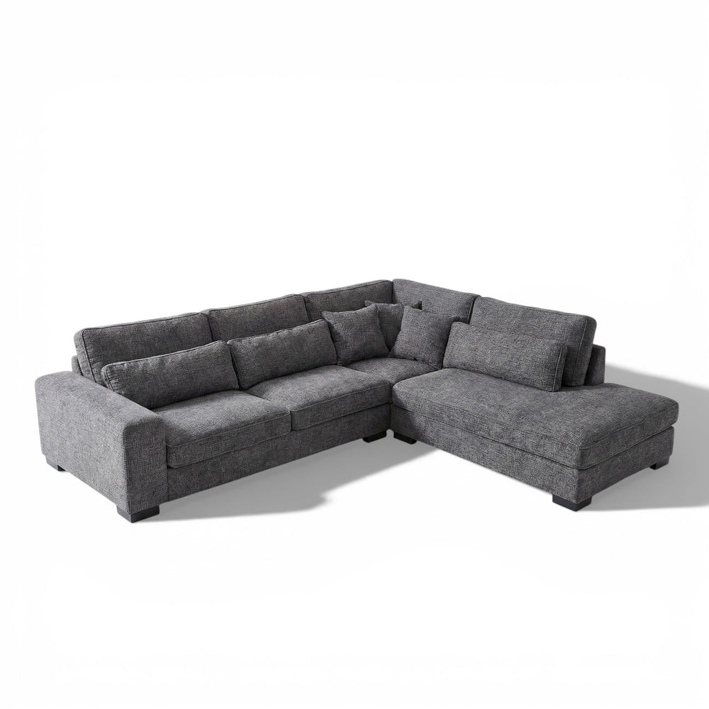 Hjørnesofa COAST mørk grå stoff - Sengero