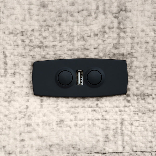 Hjørnesofa ELETRA med elektrisk skyvedel beige stoff - Sengero