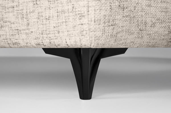 Hjørnesofa ELETRA med elektrisk skyvedel beige stoff - Sengero