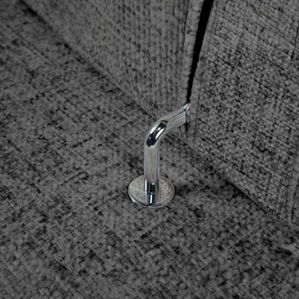 Hjørnesofa ELETRA med elektrisk skyvedel grå stoff - Sengero