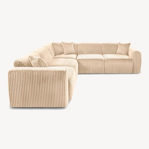 Hjørnesofa TAMARA i kordfløyel beige - Sengero