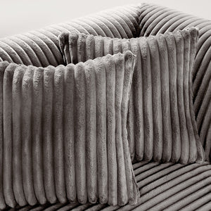 Hjørnesofa TAMARA mørk grå kordfløyel - Sengero