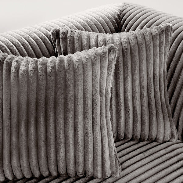 Hjørnesofa TAMARA mørk grå kordfløyel - Sengero