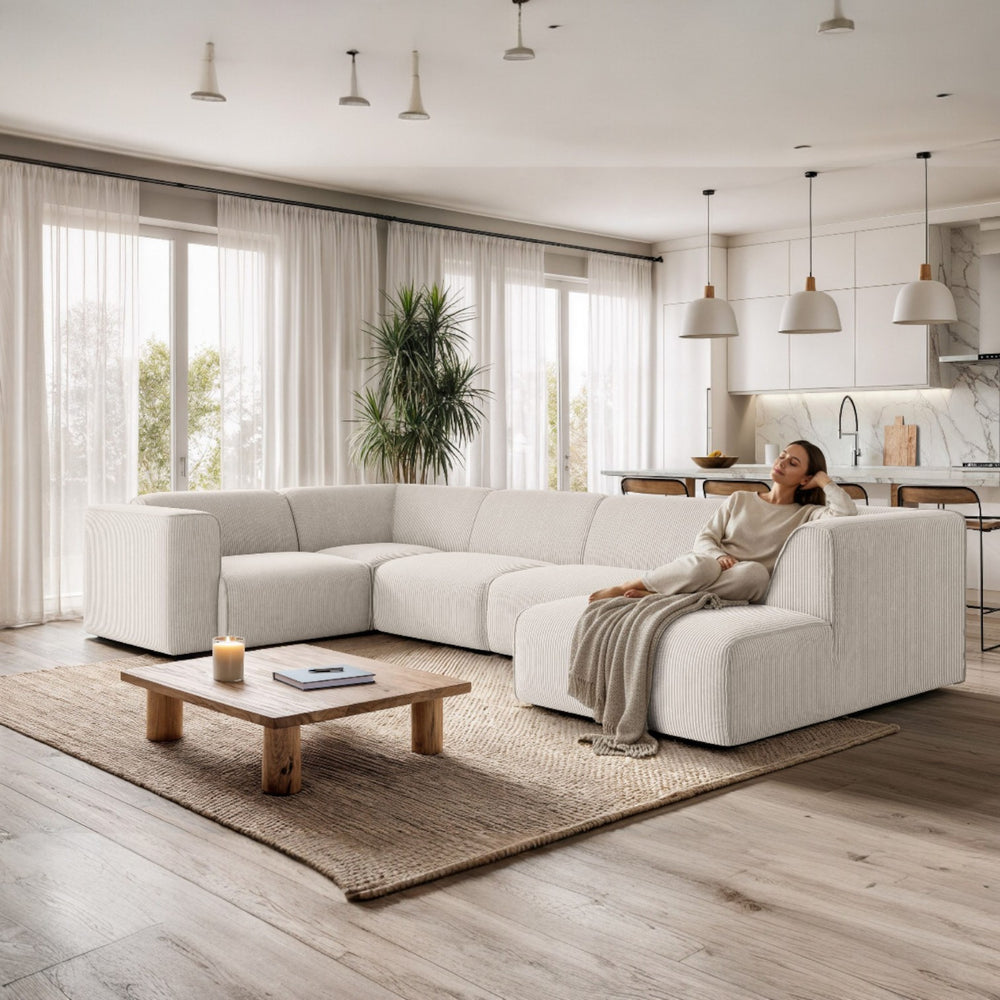 U-form XL sofa MADEA - Poso 100 - Høyrevendt sjeselong