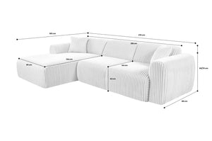TAMARA sofa med sjeselong