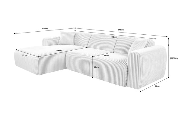 TAMARA sofa med sjeselong