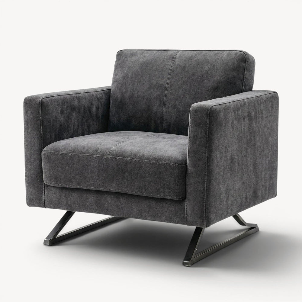 Lenestol mikrofiber mørk grå - Sengero