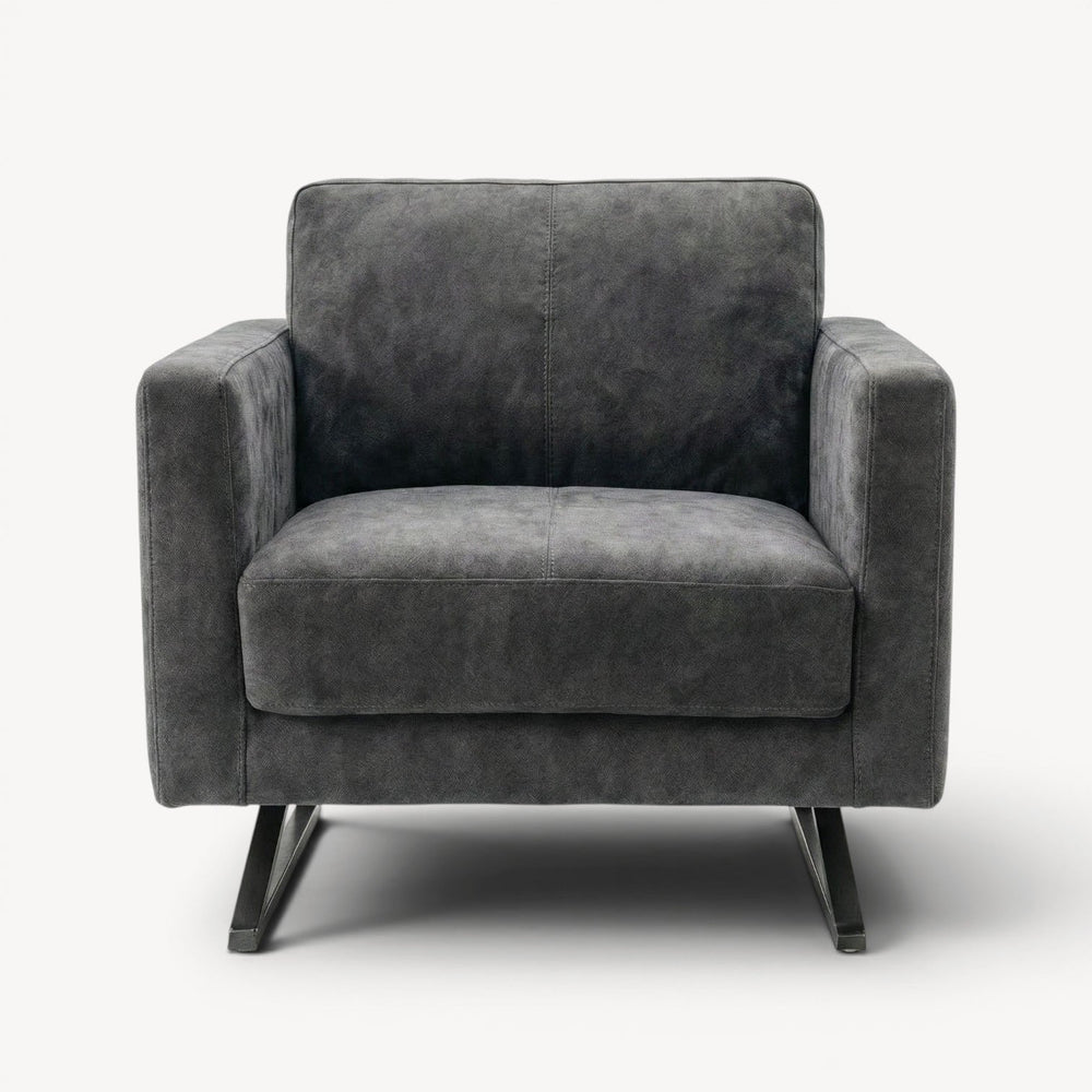Lenestol mikrofiber mørk grå - Sengero