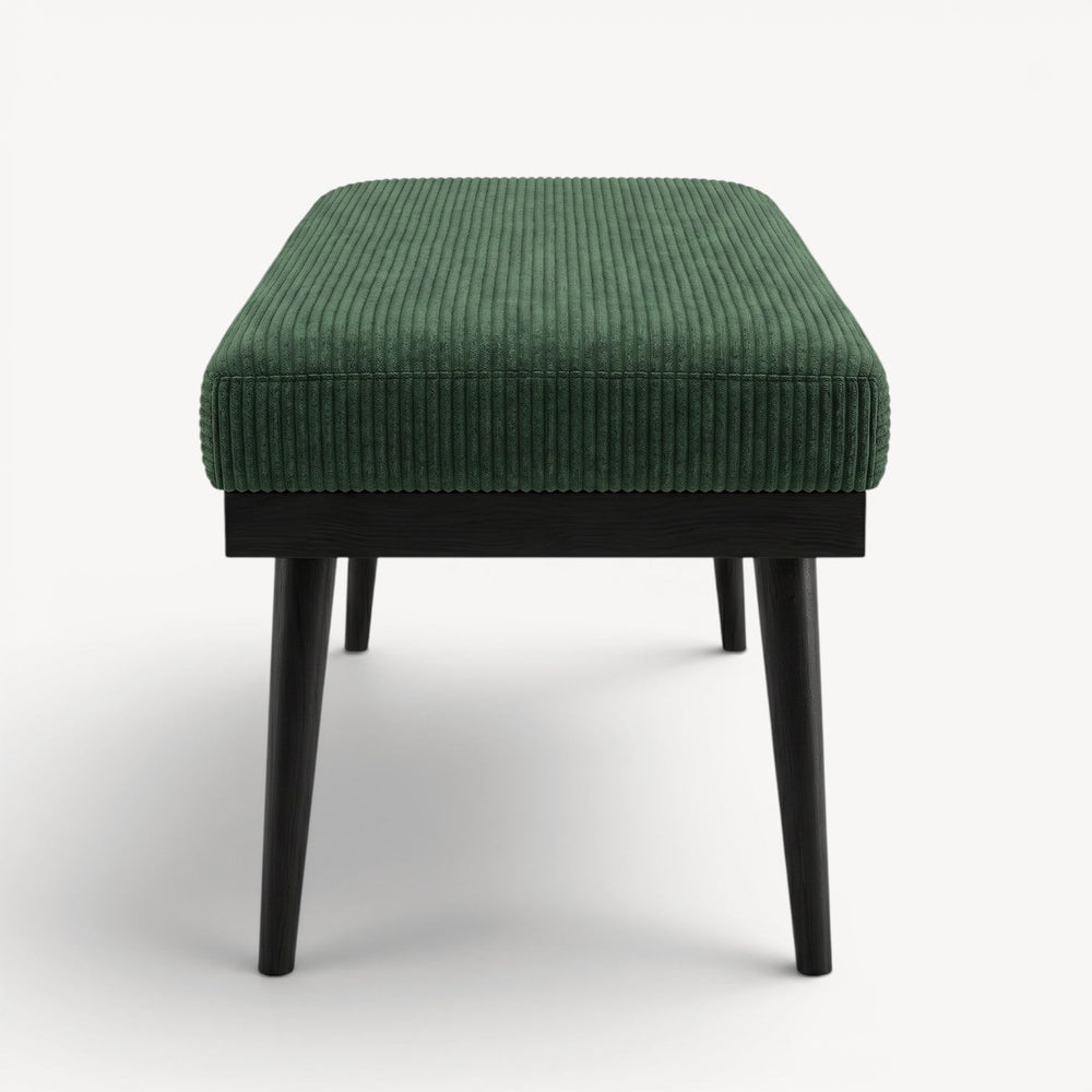 Sengbenk grønn kordfløyel 100×44×40 cm - Sengero