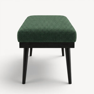 Sengbenk grønn kordfløyel 100×44×40 cm - Sengero