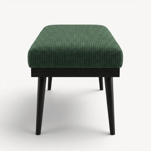 Sengbenk grønn kordfløyel 100×44×40 cm - Sengero