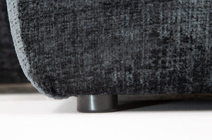 Sofa med sjeselong CLOUD svart chenille - Sengero