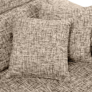 Sofa med sjeselong ELETRA med elektrisk skyvedel beige stoff - Sengero