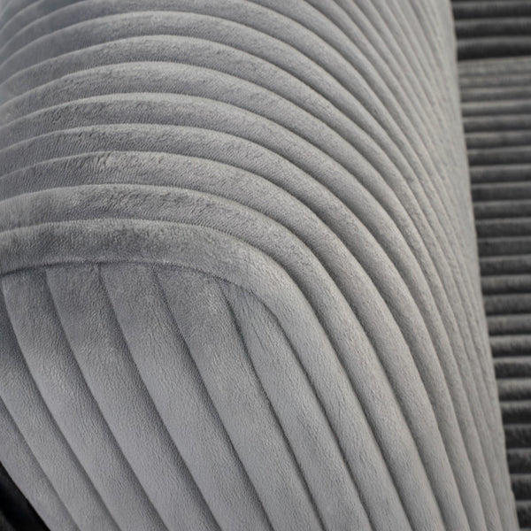 Sofa med sjeselong PERLA mørk grå kordfløyel - Sengero