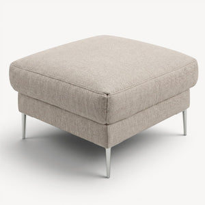 Sofagruppe beige stoff – 2,5 - seter, lenestol & fotskammel - Sengero