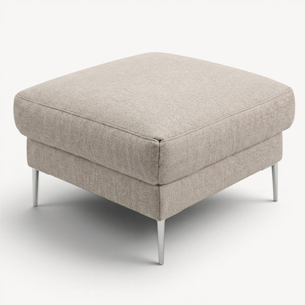 Sofagruppe beige stoff – 2,5 - seter, lenestol & fotskammel - Sengero