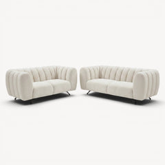 Sofagruppe grå stoff – 3 - seter & 2 - seter - Sengero