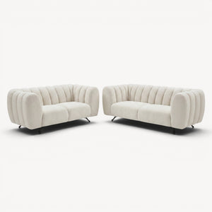 Sofagruppe grå stoff – 3 - seter & 2 - seter - Sengero