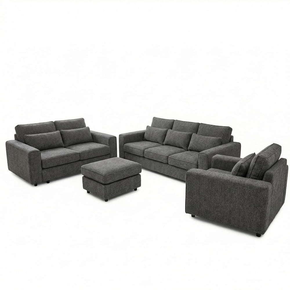 Soffagruppe CORA antrasitt stoff - Sengero