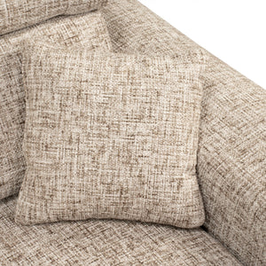 U - sofa ELETRA med elektrisk skyvedel beige stoff - Sengero