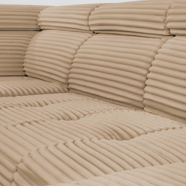 U - sovesofa ASTI beige kordfløyel - Sengero