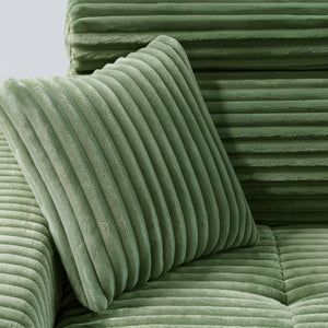 U - sovesofa ASTI grønn kordfløyel - Sengero