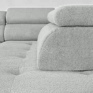 U - sovesofa ASTI lysegrå boucle - Sengero