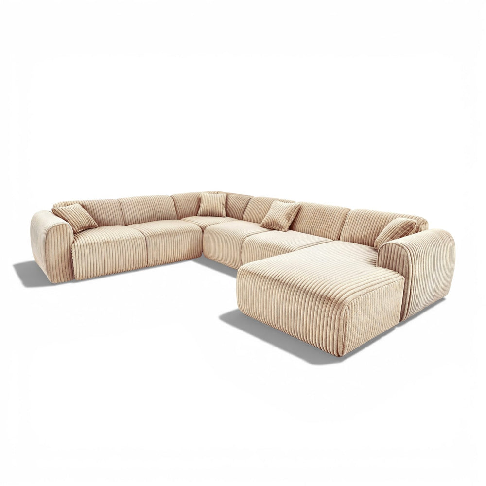 XXL Sofa TAMARA beige kordfløyel - Sengero
